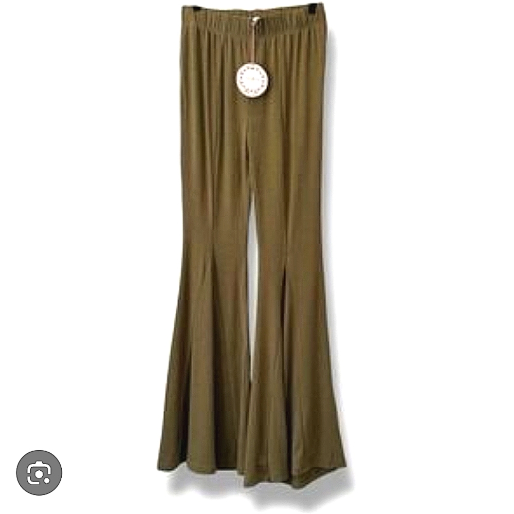 Umgee Super Flare Olive Green Lounge Pants Sz Small